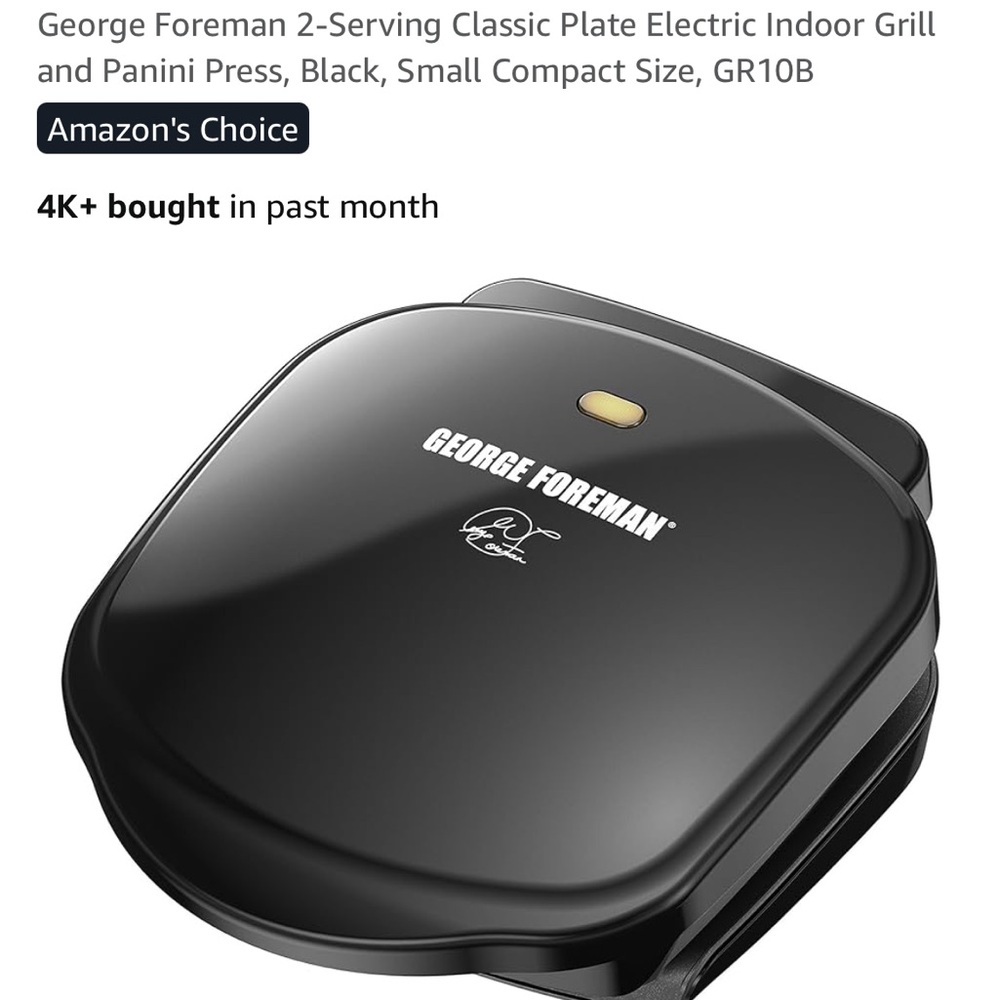 George Foreman Black Electric Grill